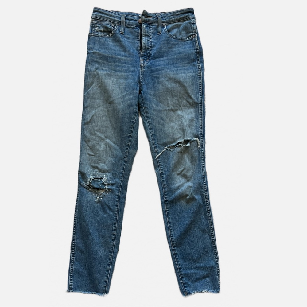 Distressed Blue Jeans